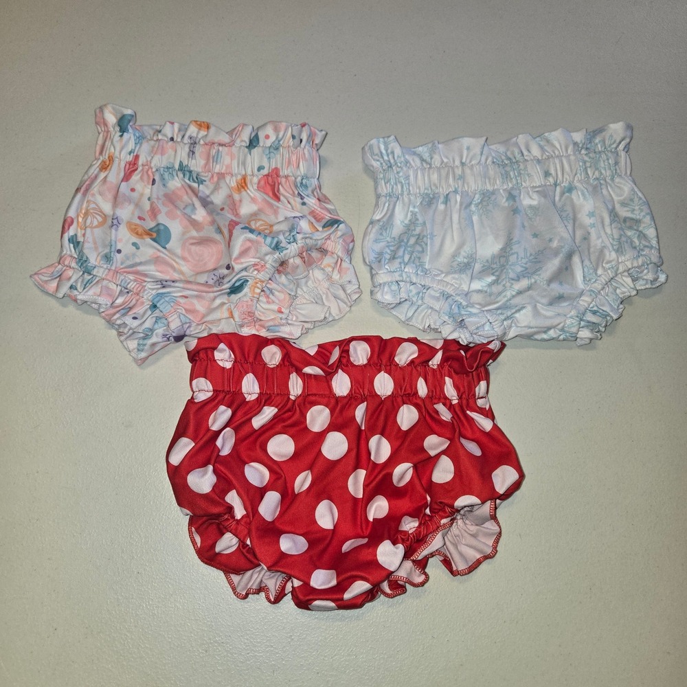 Eliza Cate and Co Baby Bloomers Bundle Polka Dot Snowflake Candy 0-18M 3 Pack